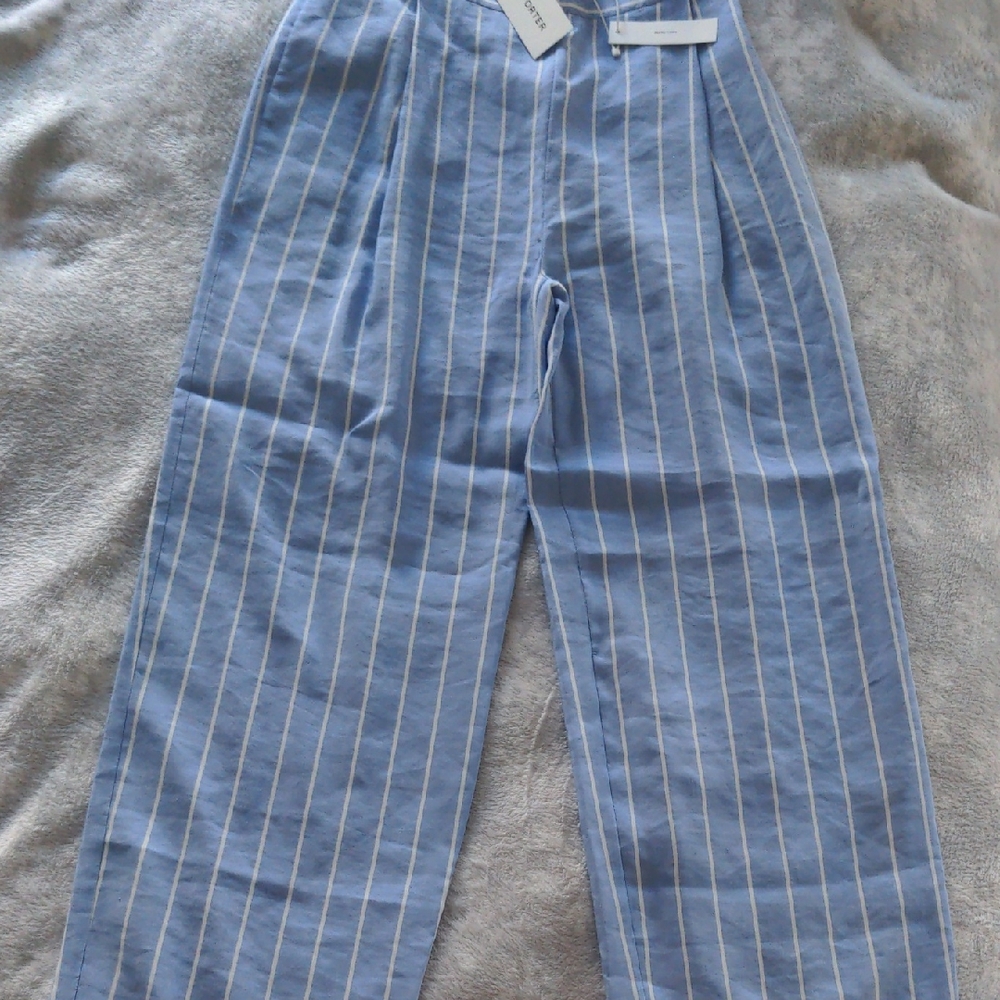 Blue Striped women's Pants